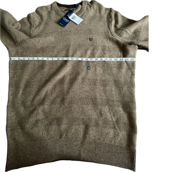 🔧Men’s Knit Sweater Big Tall Size 2X Chaps Crew Neck Long Sleeve Nat Heather - Picture 7 of 11